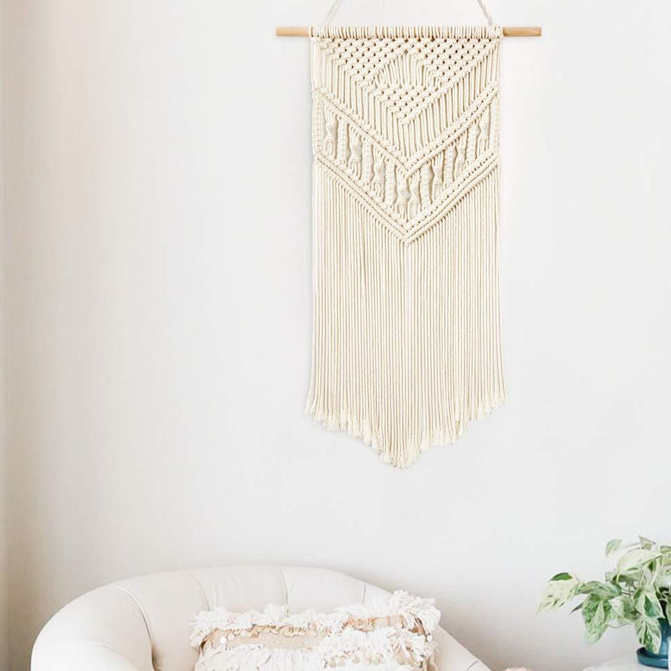 Macrame Black and White Wall Art